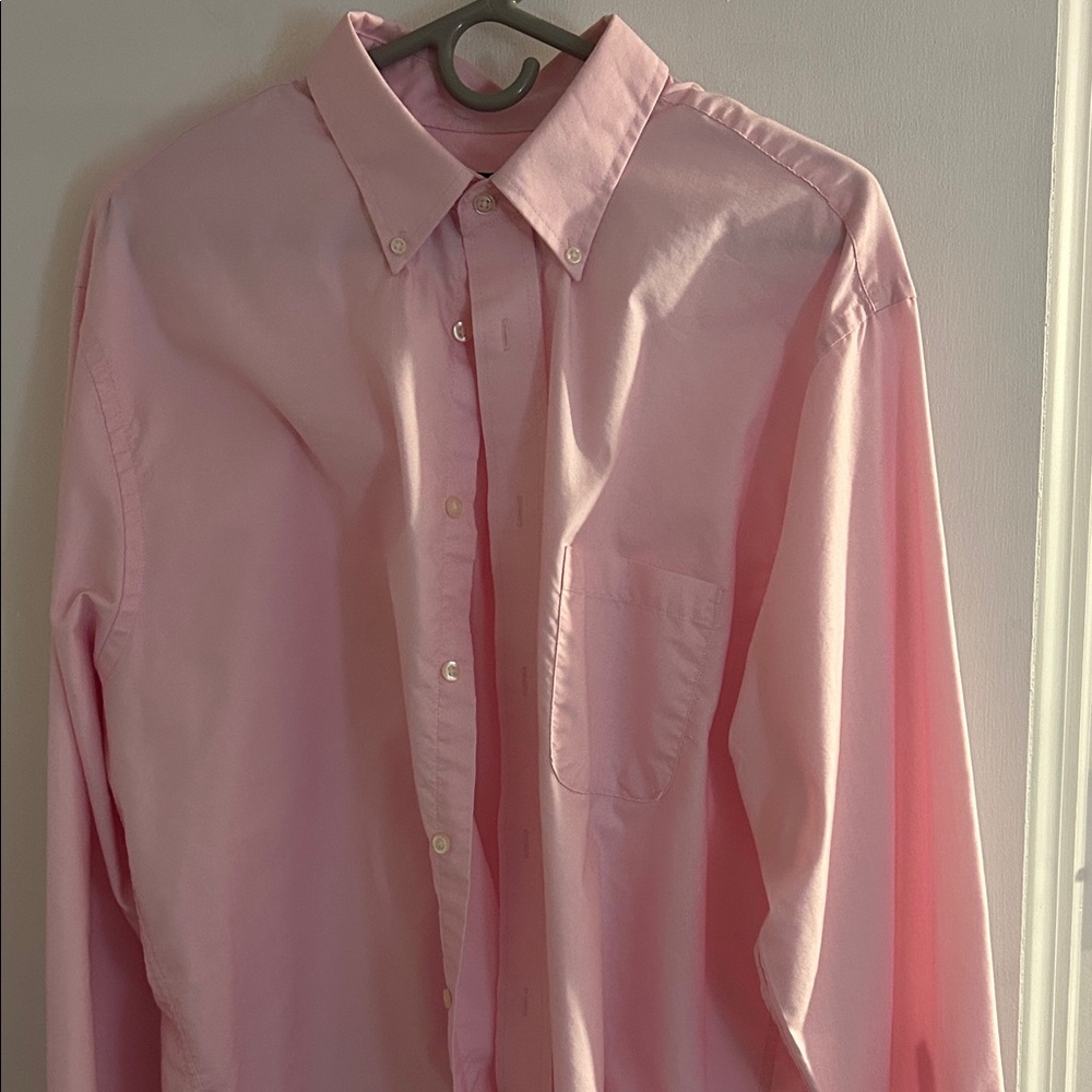 Chaps Light Pink Casual Button Down Shirt